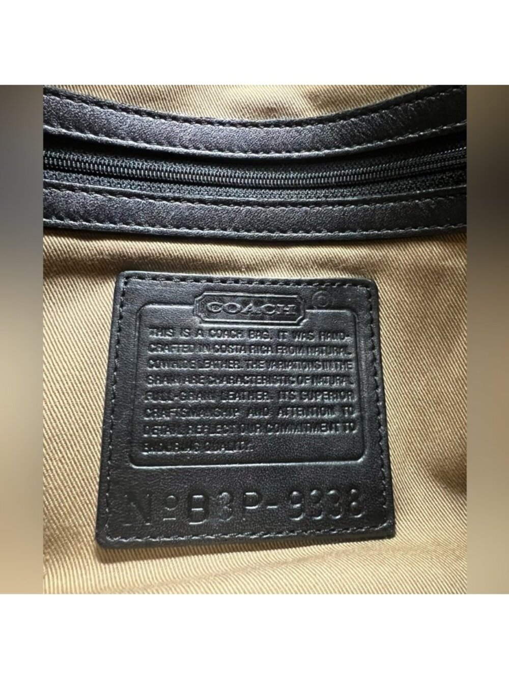 COACH VINTAGE 9338 Y2K Legacy Crescent Black Leather Shoulder Crossbody Hobo Bag - Picture 16 of 16